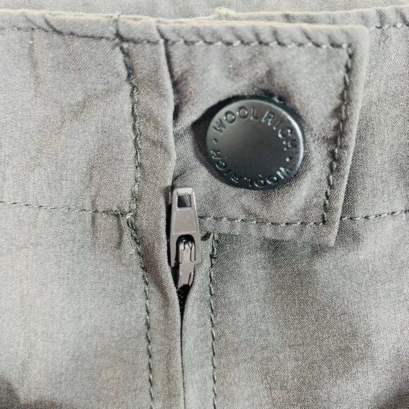 woolrich nylon/spandex womens Skort dark Gray Asymmetrical buckle waist size 1 - Picture 8 of 16